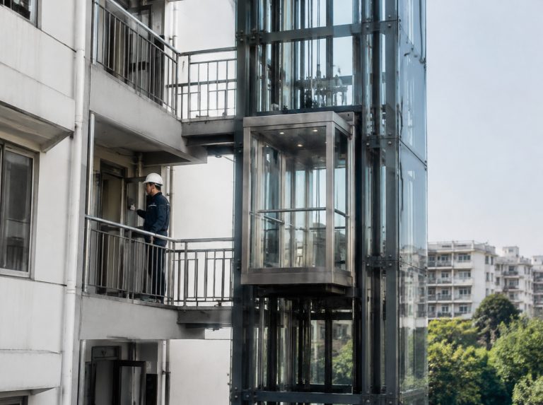 德阳旧楼加建观光电梯